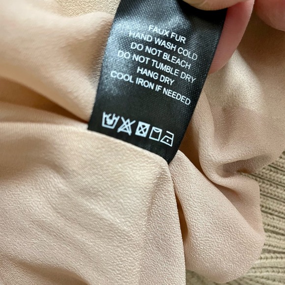 REVOLVE Majorelle Cropped Sherpa Collar Suede Bomber Jacket Sand Beige Size XXS - Picture 8 of 12